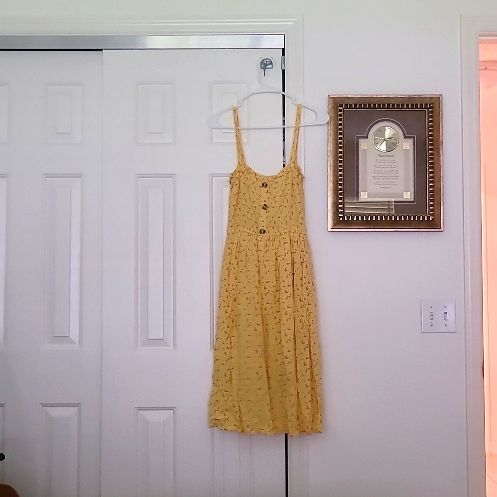 Yellow floral summer dress size M